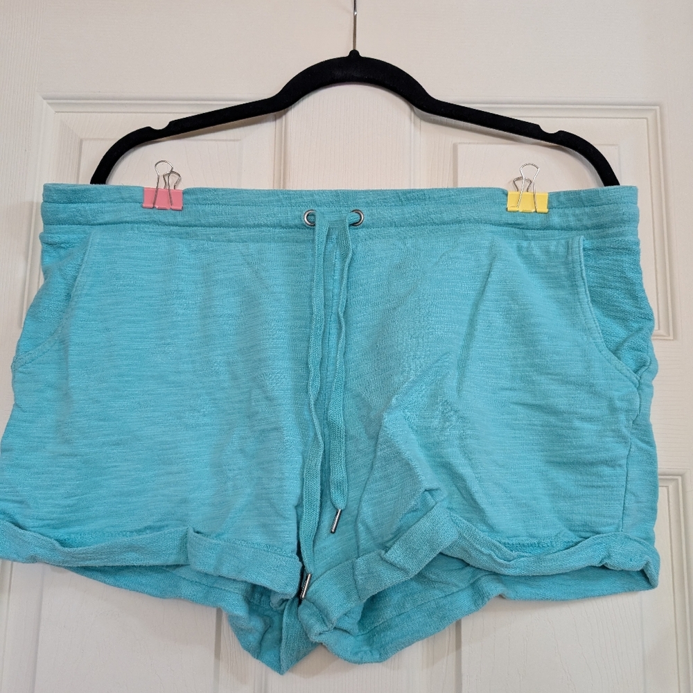 Danskin Green/Blue Shorts XL (P08)